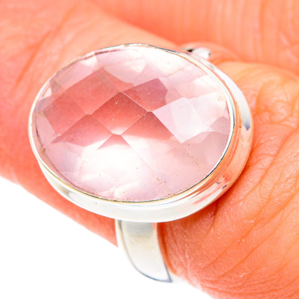 Rose Quartz Rings handcrafted by Anasilvercos - RING88661