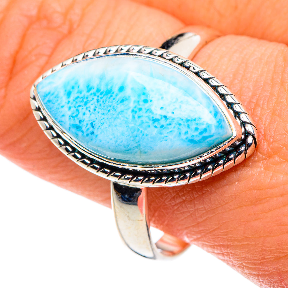 Larimar Rings handcrafted by Anasilvercos - RING88674