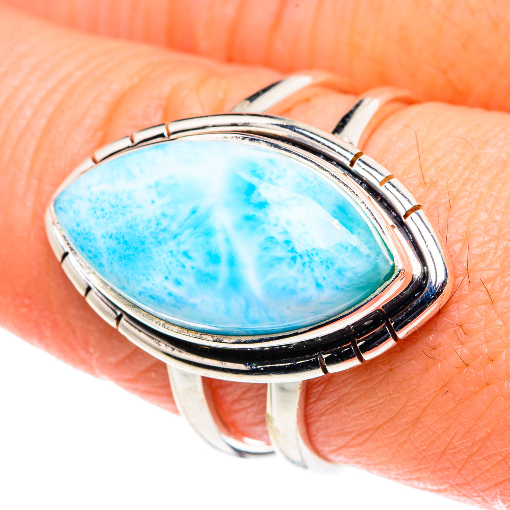 Larimar Rings handcrafted by Anasilvercos - RING88688
