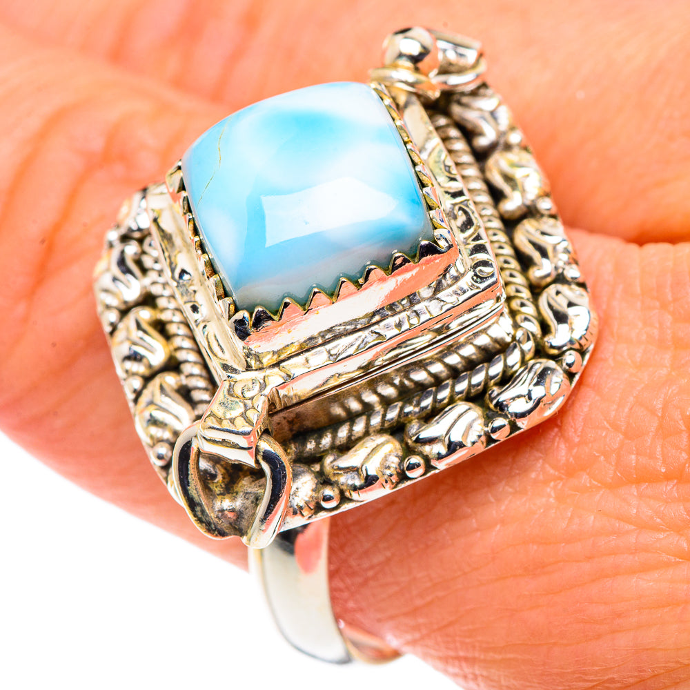 Larimar Rings handcrafted by Anasilvercos - RING88698