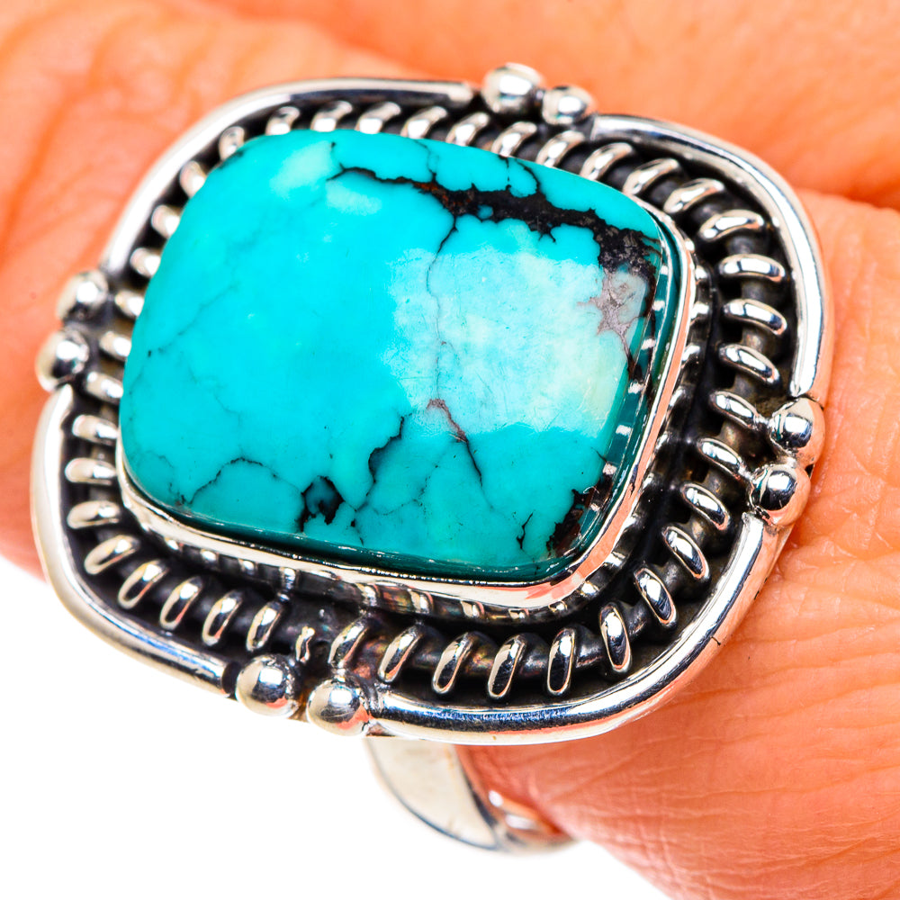 Tibetan Turquoise Rings handcrafted by Anasilvercos - RING88728