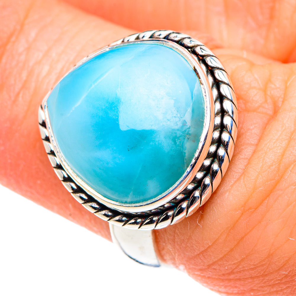 Larimar Rings handcrafted by Anasilvercos - RING88756