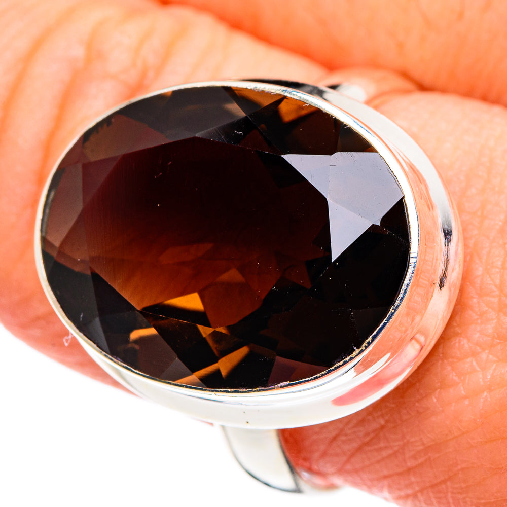 Smoky Quartz Rings handcrafted by Anasilvercos - RING88766