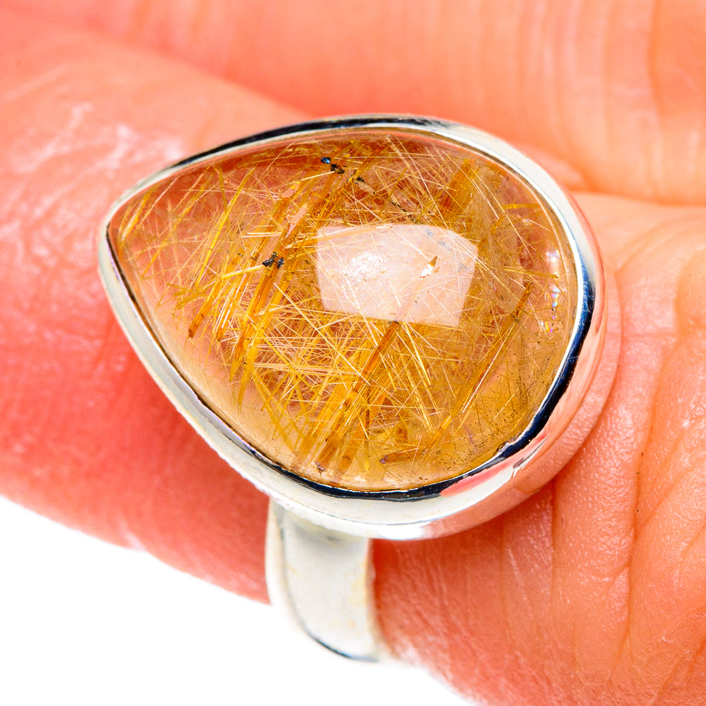 Rutilated Quartz Rings handcrafted by Anasilvercos - RING88776