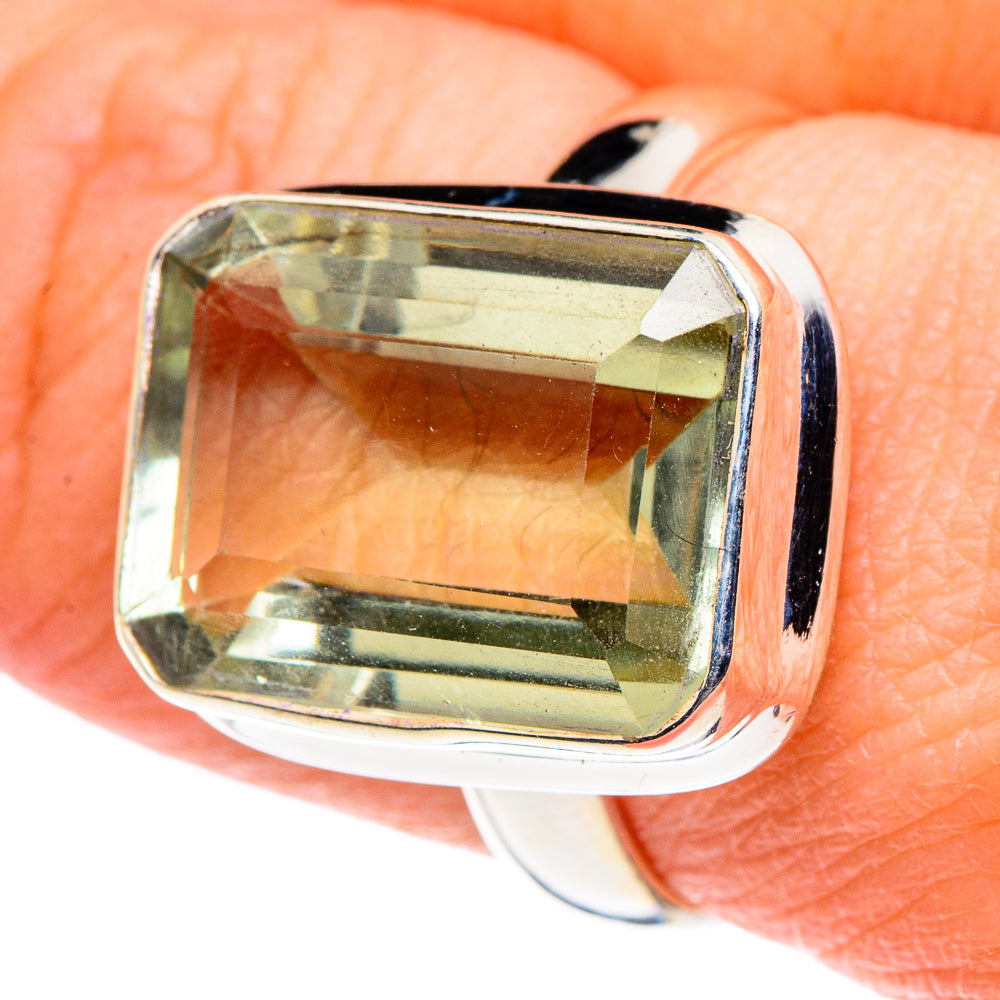 Green Amethyst Rings handcrafted by Anasilvercos - RING88796