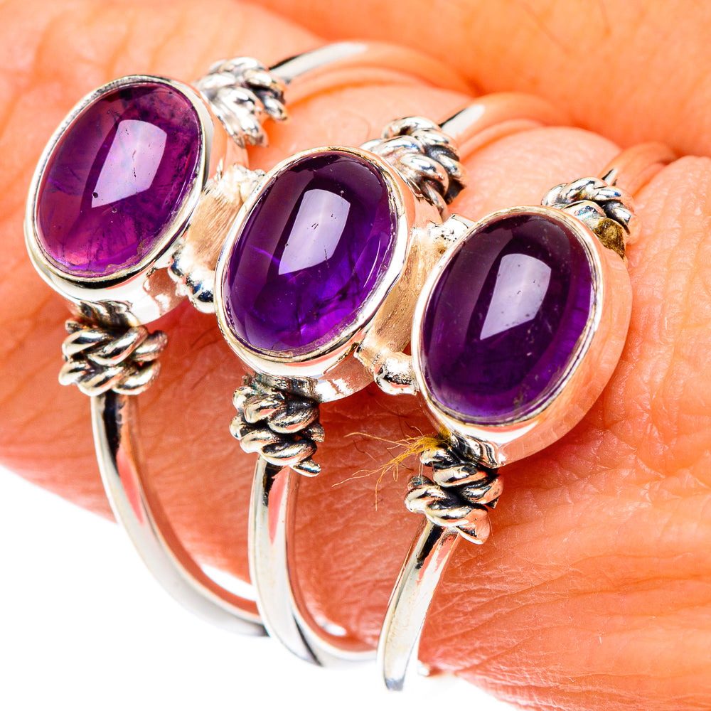 Amethyst Rings handcrafted by Anasilvercos - RING88809