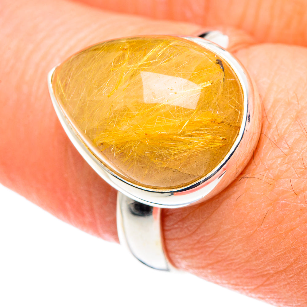 Rutilated Quartz Rings handcrafted by Anasilvercos - RING88811