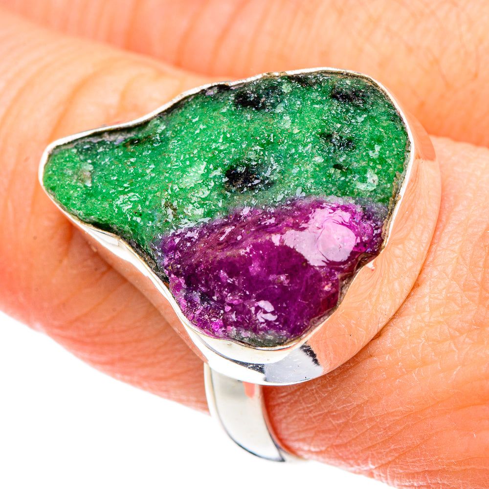 Ruby Zoisite Rings handcrafted by Anasilvercos - RING88814