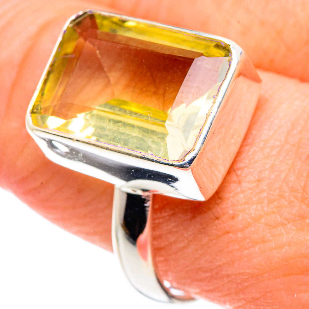 Lemon Quartz Rings handcrafted by Anasilvercos - RING88818