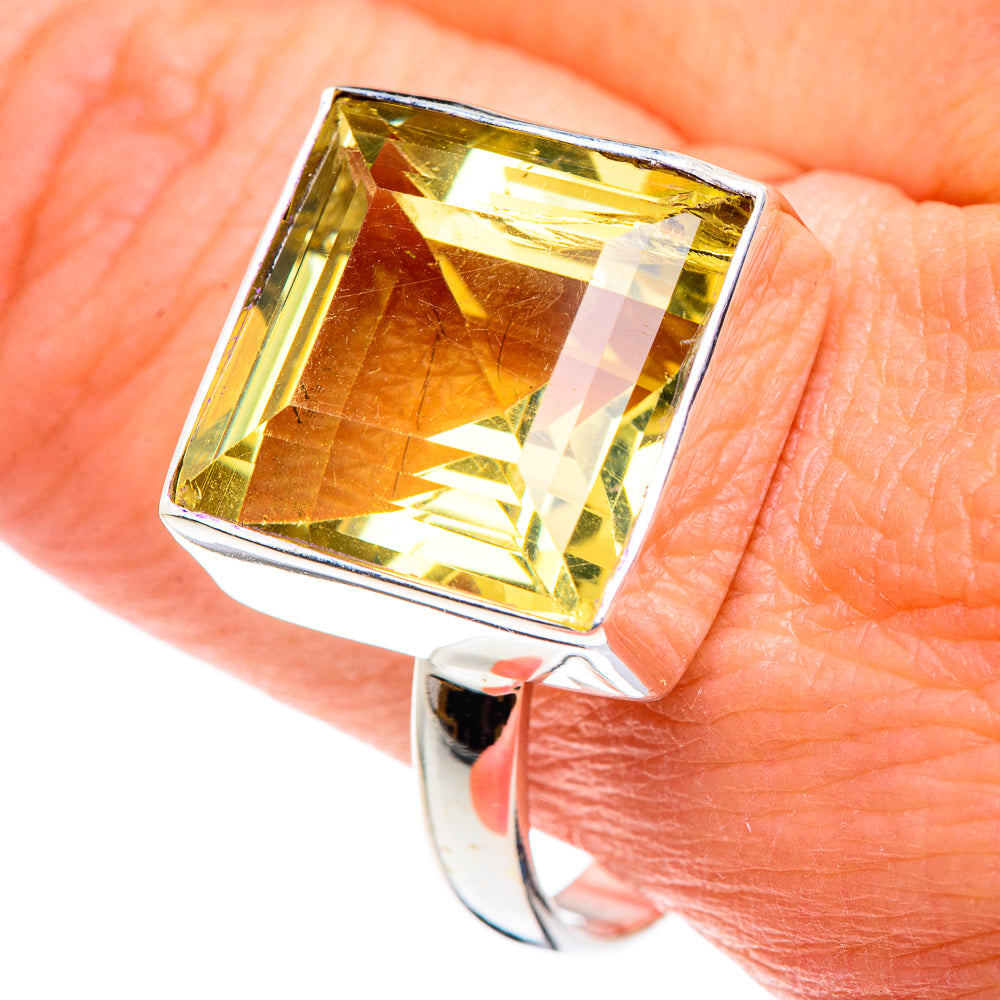 Lemon Quartz Rings handcrafted by Anasilvercos - RING88819