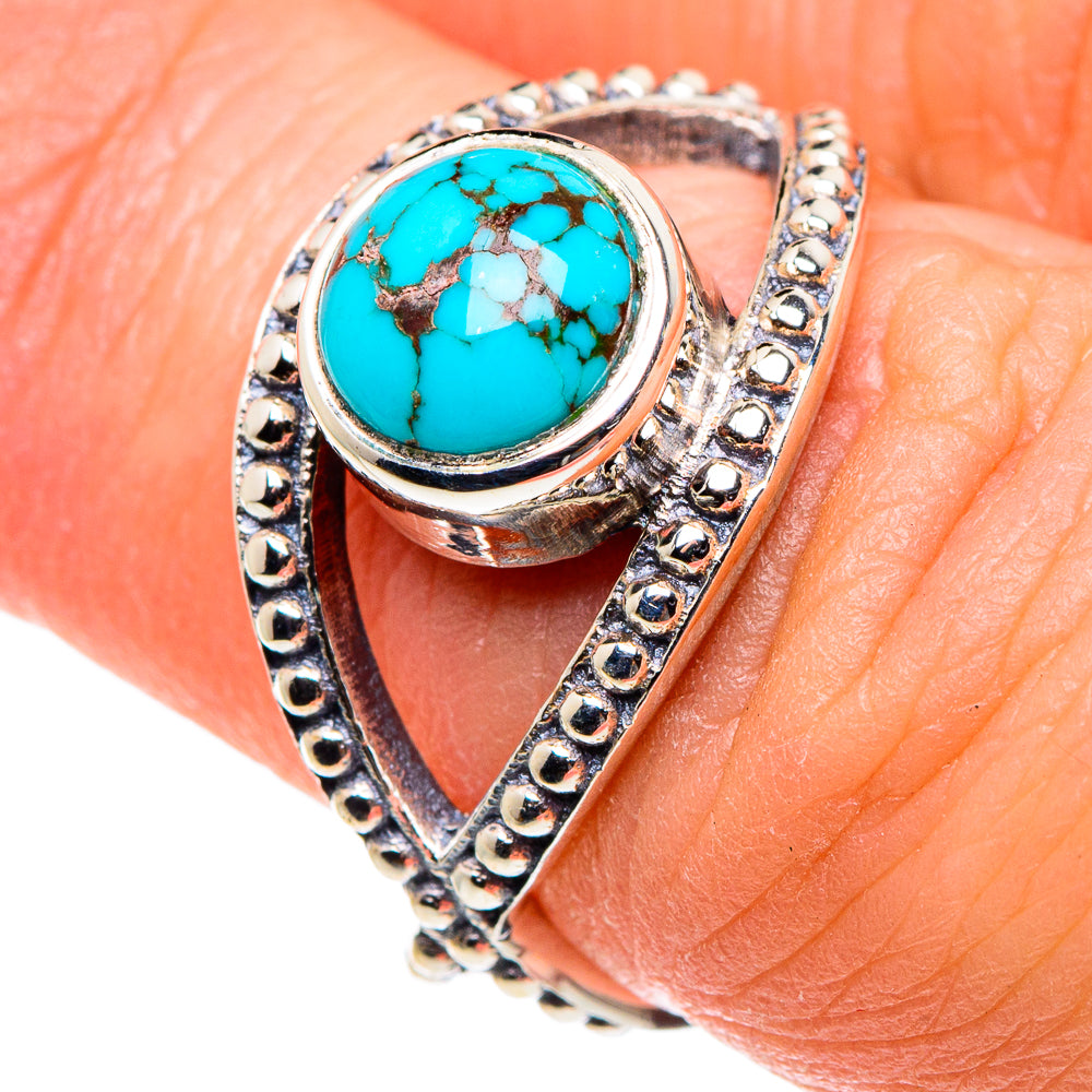 Tibetan Turquoise Rings handcrafted by Anasilvercos - RING88821