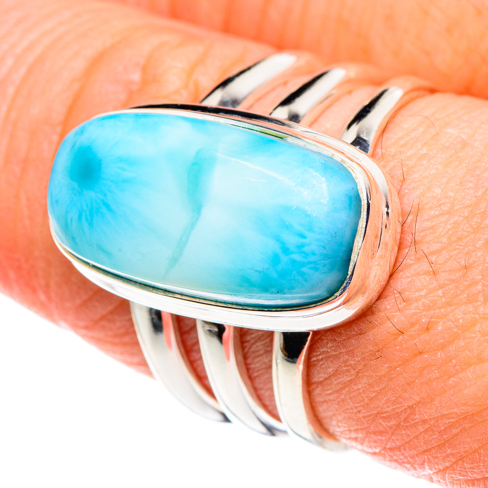 Larimar Rings handcrafted by Anasilvercos - RING88822