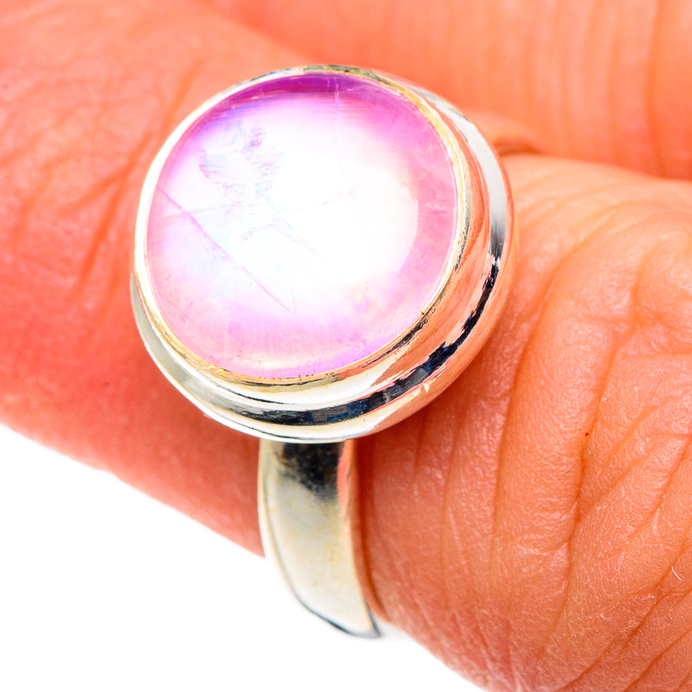Pink Moonstone Rings handcrafted by Anasilvercos - RING88842