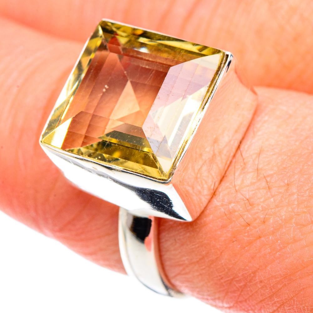 Lemon Quartz Rings handcrafted by Anasilvercos - RING88851