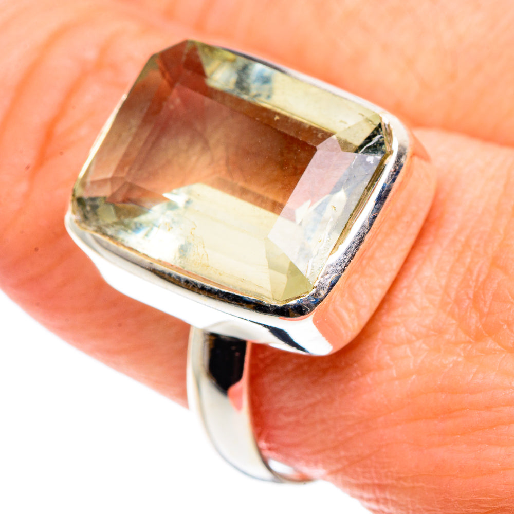 Green Amethyst Rings handcrafted by Anasilvercos - RING88895