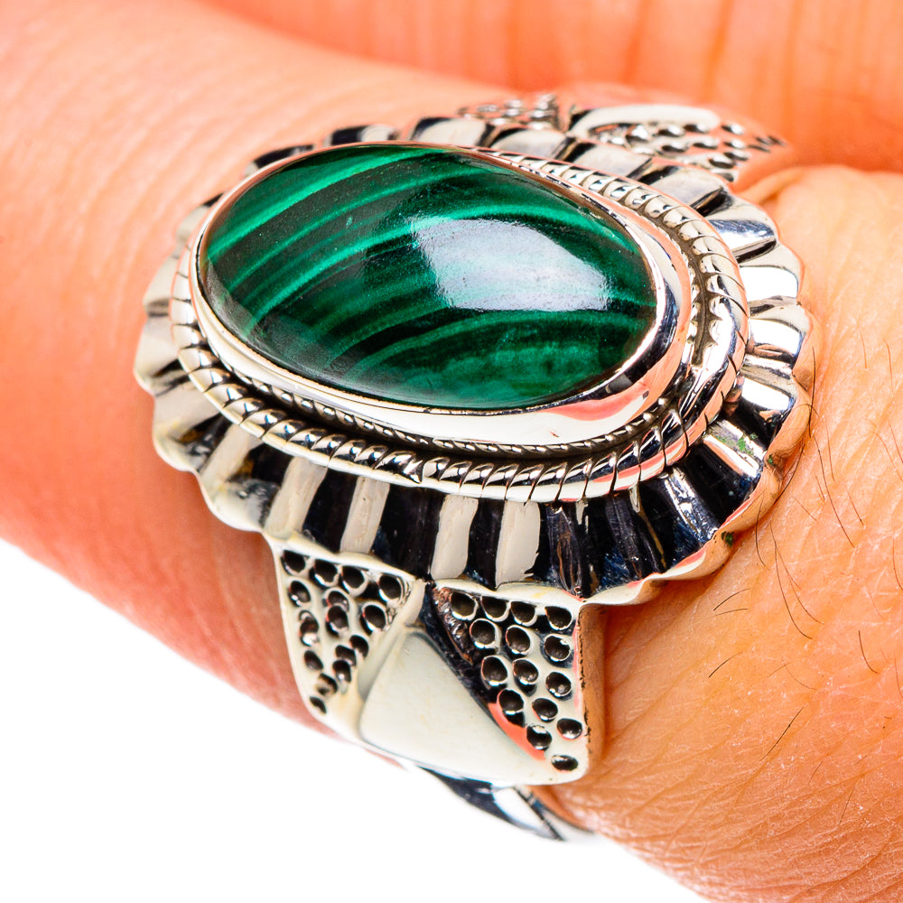 Malachite Rings handcrafted by Anasilvercos - RING88896