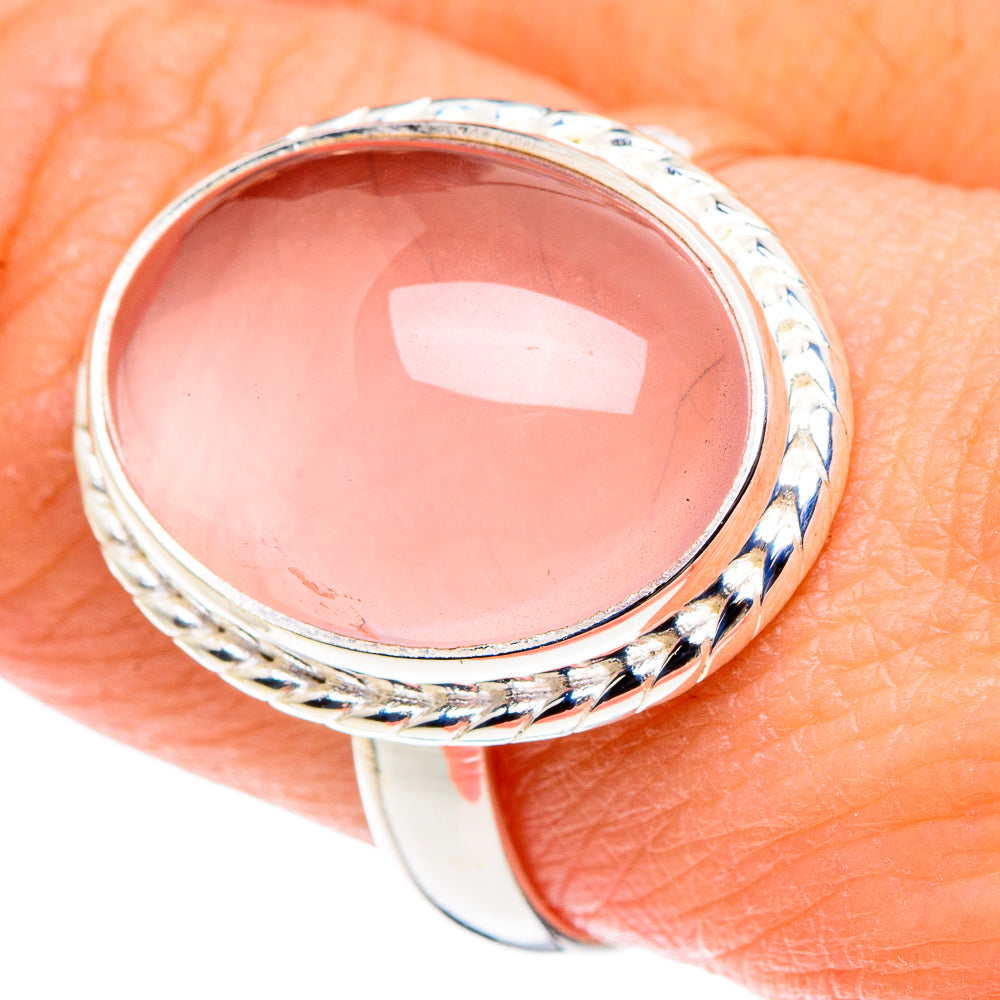 Rose Quartz Rings handcrafted by Anasilvercos - RING88902