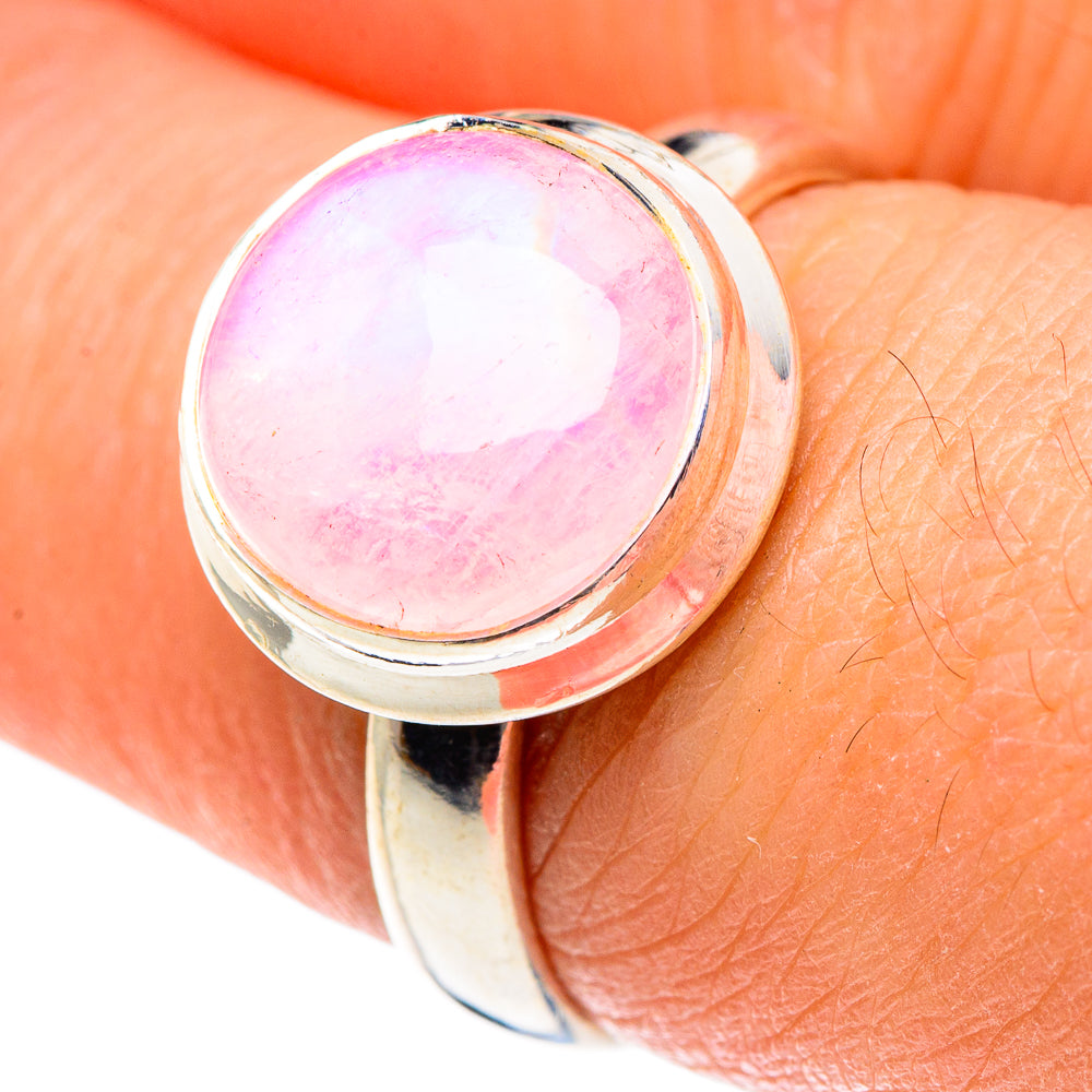 Pink Moonstone Rings handcrafted by Anasilvercos - RING88905