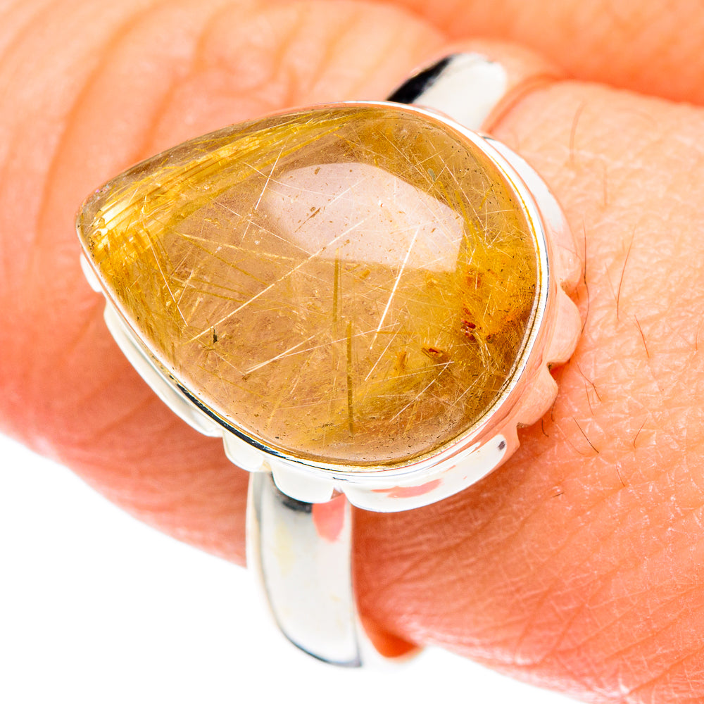 Rutilated Quartz Rings handcrafted by Anasilvercos - RING88910