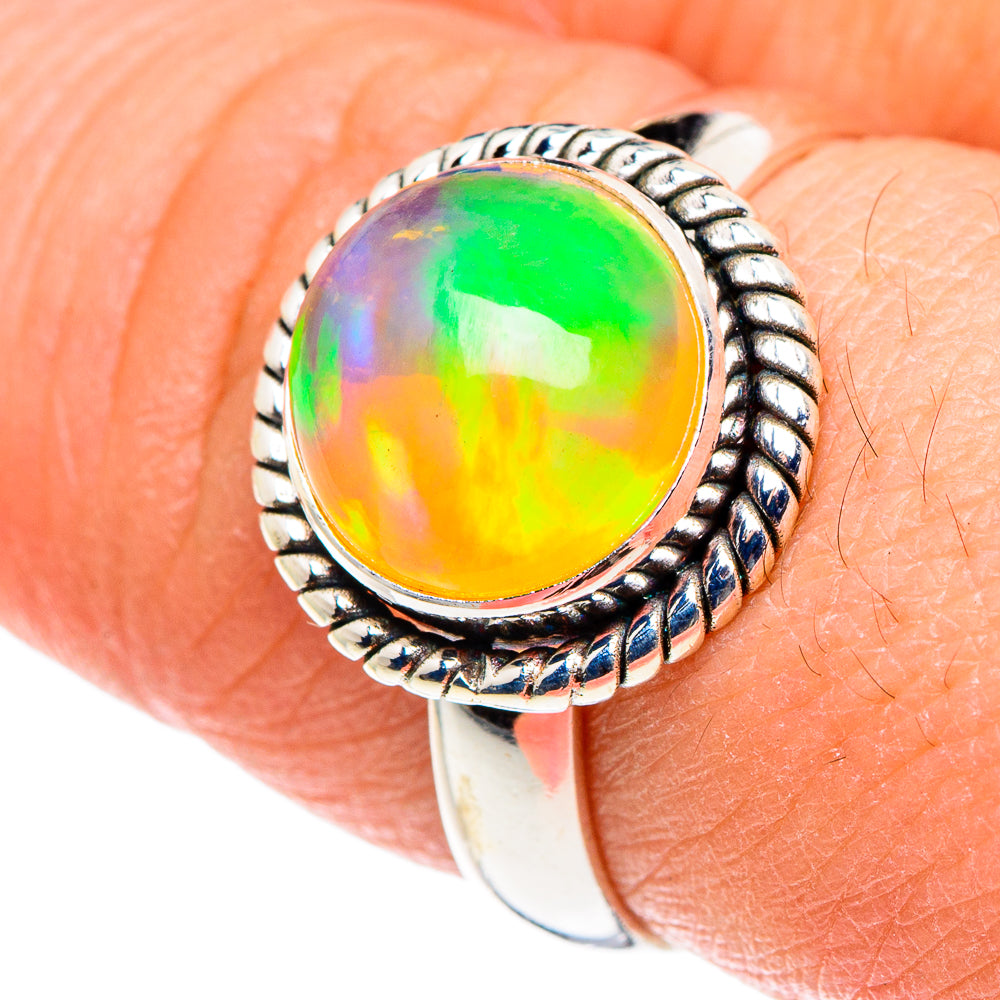 Ethiopian Opal Rings handcrafted by Anasilvercos - RING88914