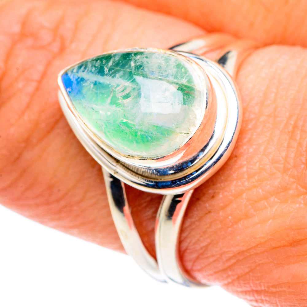 Green Moonstone Rings handcrafted by Anasilvercos - RING88930
