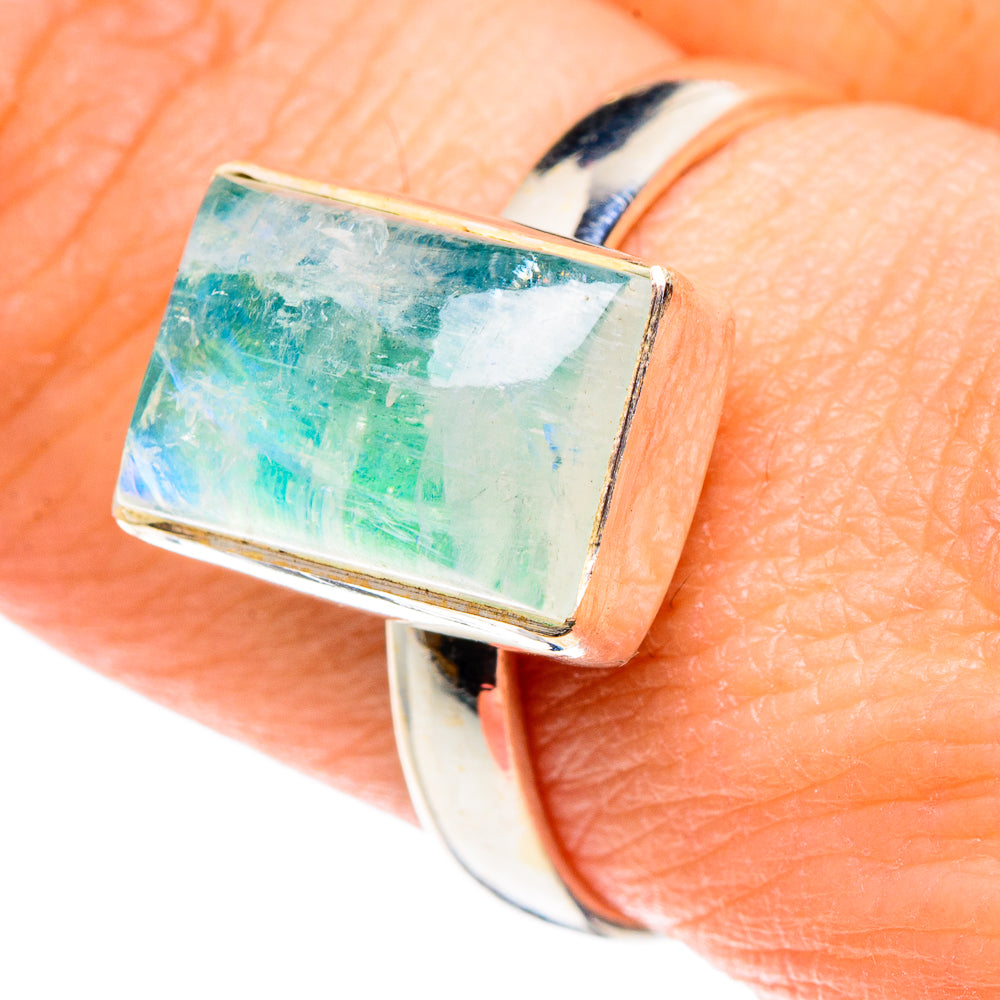 Green Moonstone Rings handcrafted by Anasilvercos - RING88931