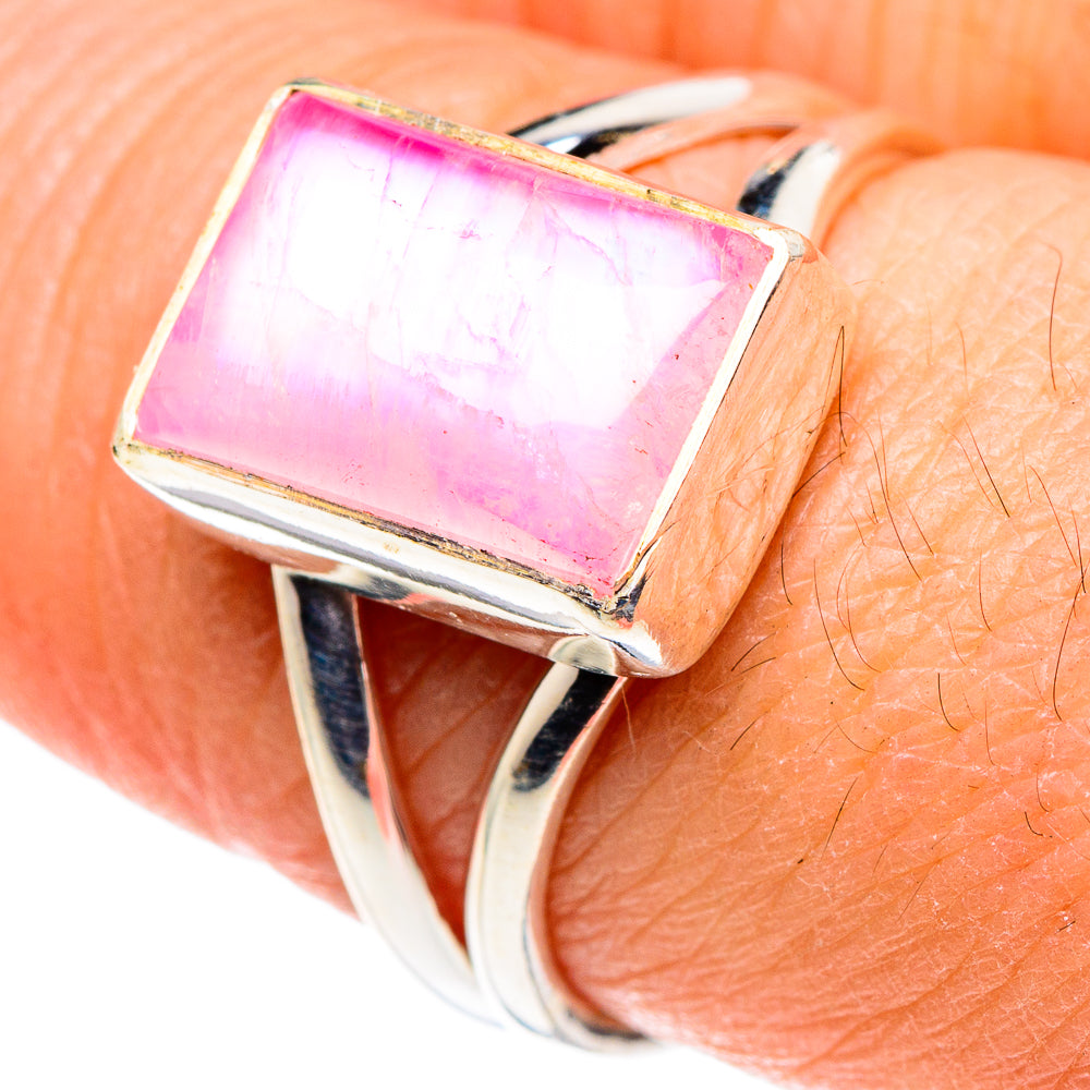 Pink Moonstone Rings handcrafted by Anasilvercos - RING88938