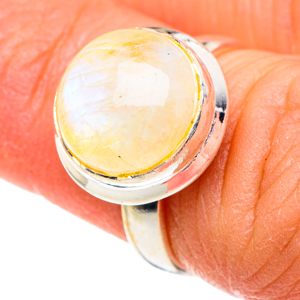 Yellow Moonstone Rings handcrafted by Anasilvercos - RING88949