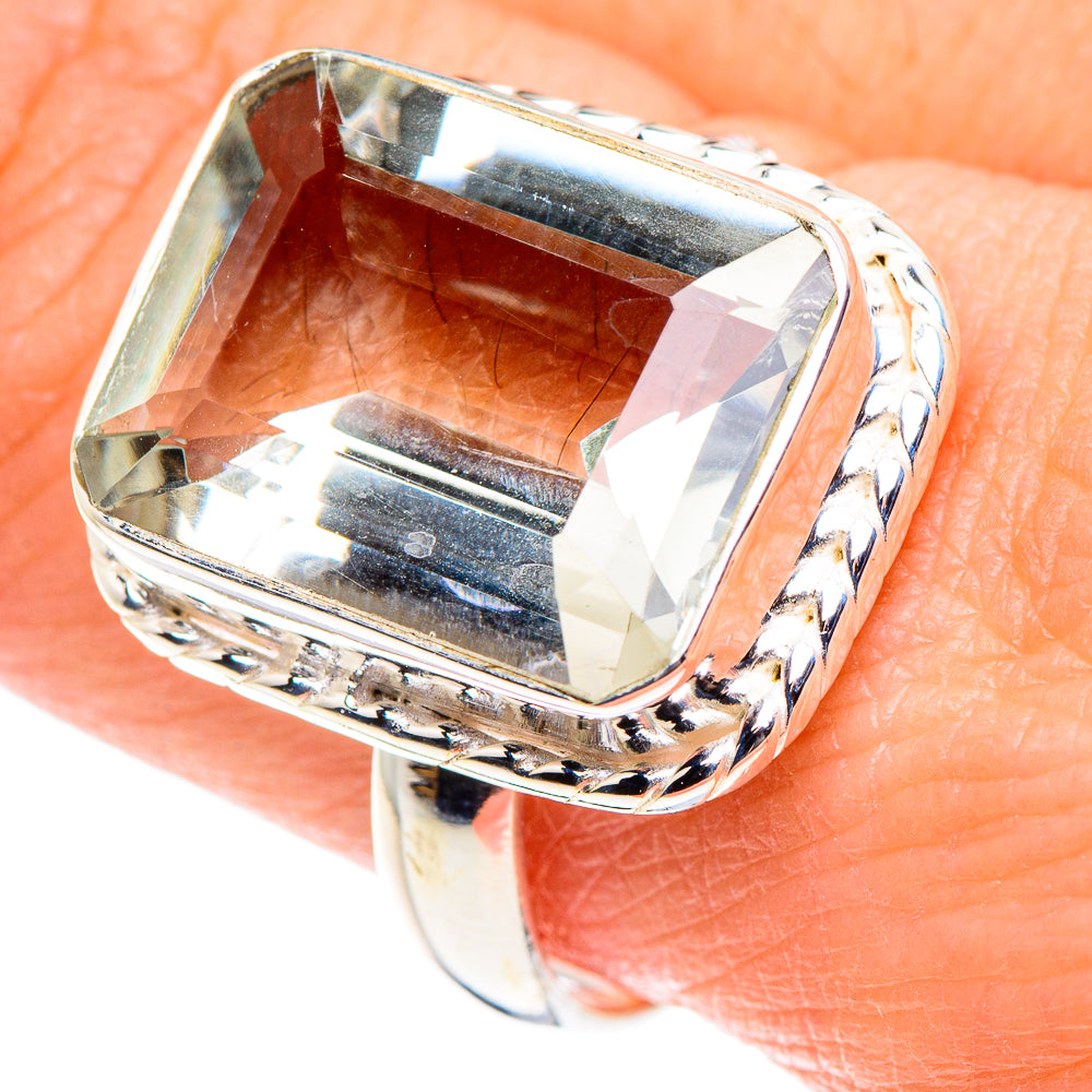 Green Amethyst Rings handcrafted by Anasilvercos - RING88963