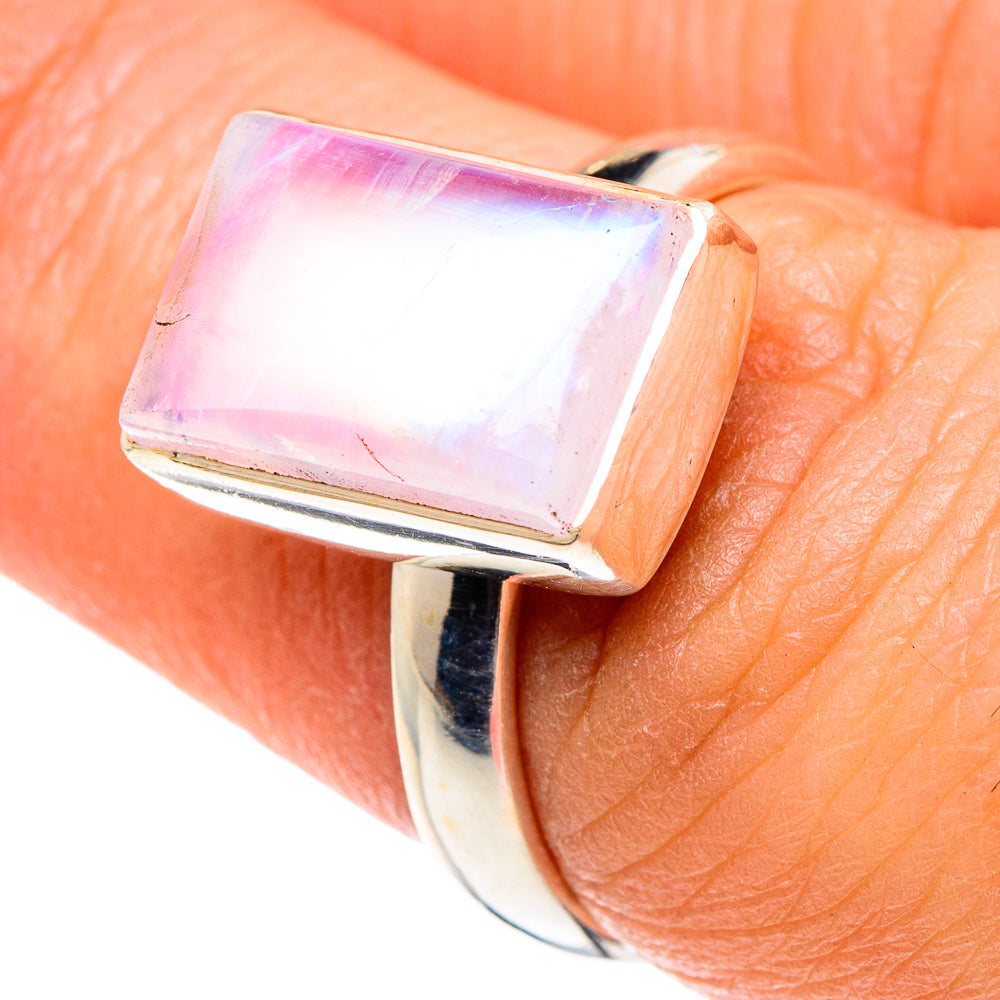 Pink Moonstone Rings handcrafted by Anasilvercos - RING88969