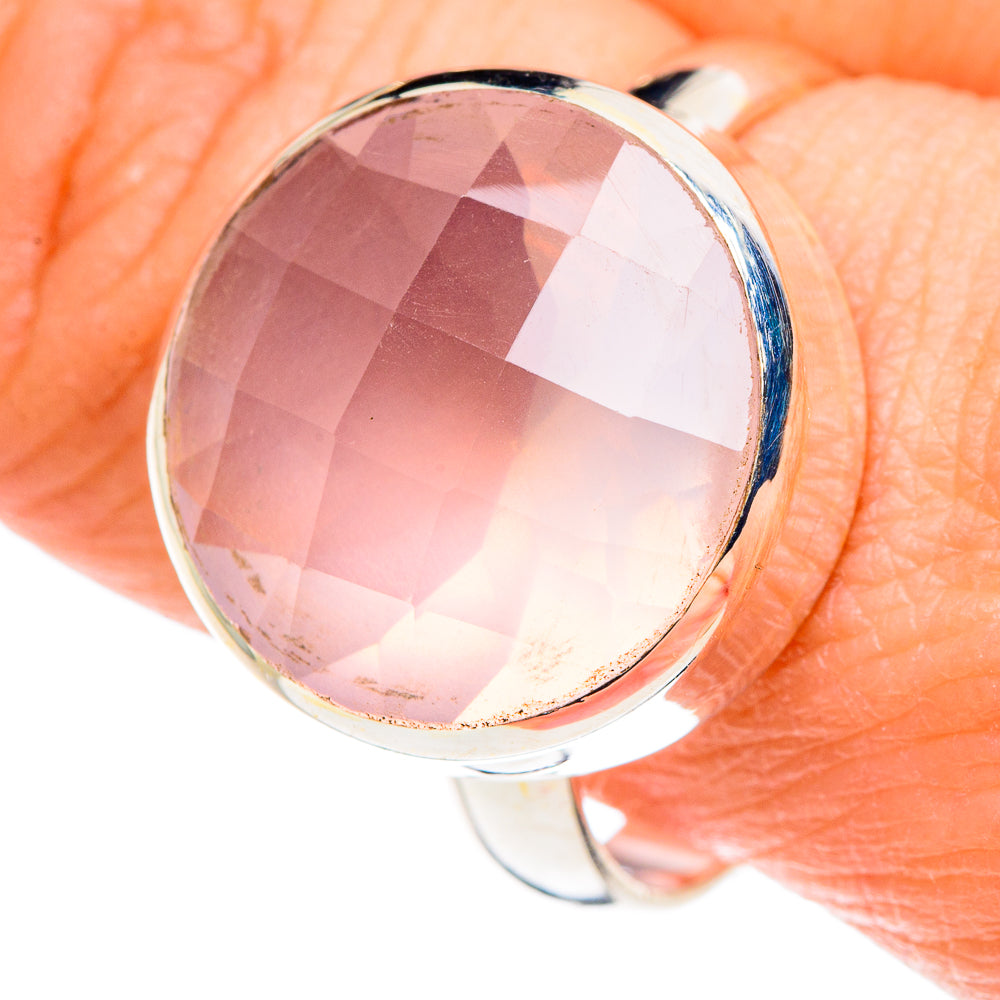 Rose Quartz Rings handcrafted by Anasilvercos - RING88971