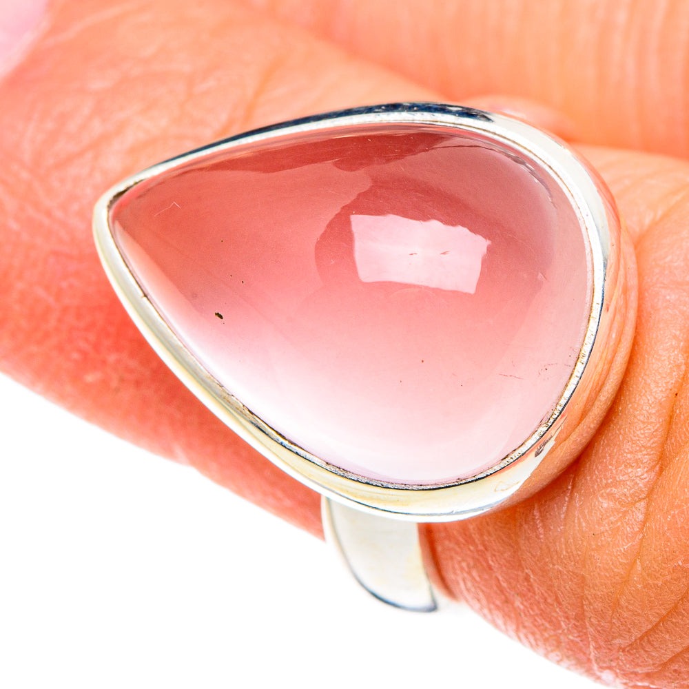 Rose Quartz Rings handcrafted by Anasilvercos - RING88973