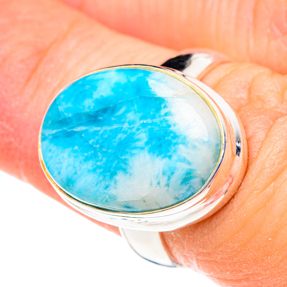 Larimar Rings handcrafted by Anasilvercos - RING88984