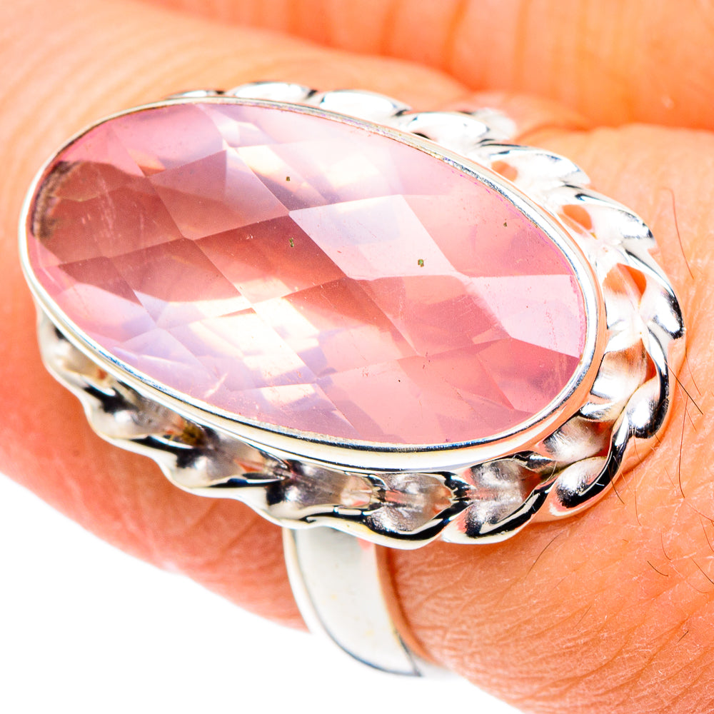 Rose Quartz Rings handcrafted by Anasilvercos - RING88998