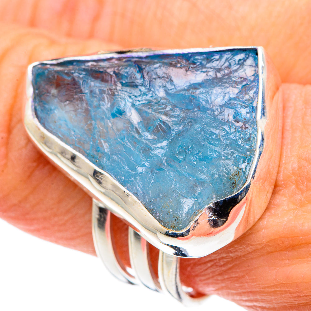 Aquamarine Rings handcrafted by Anasilvercos - RING89007