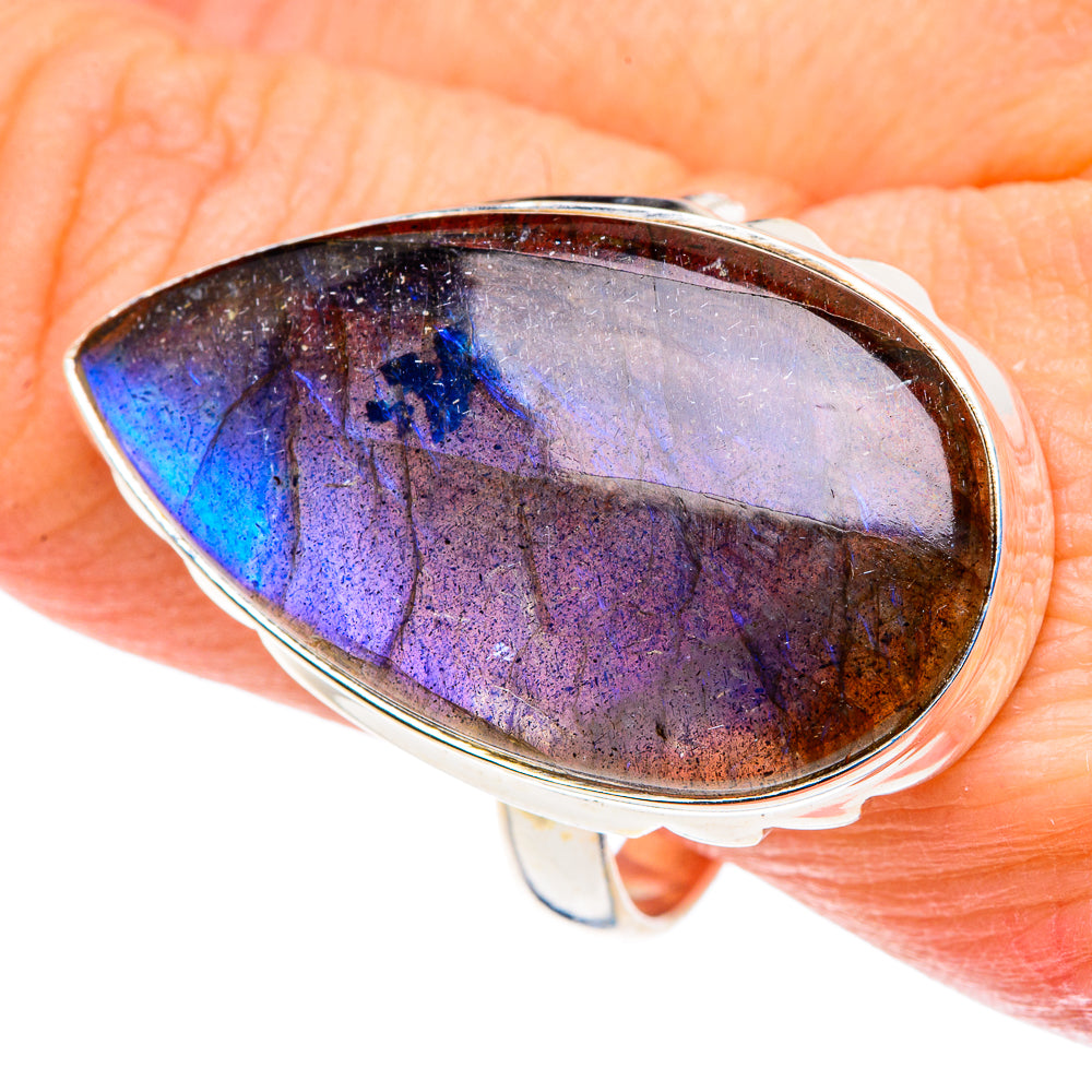 Labradorite Rings handcrafted by Anasilvercos - RING89010