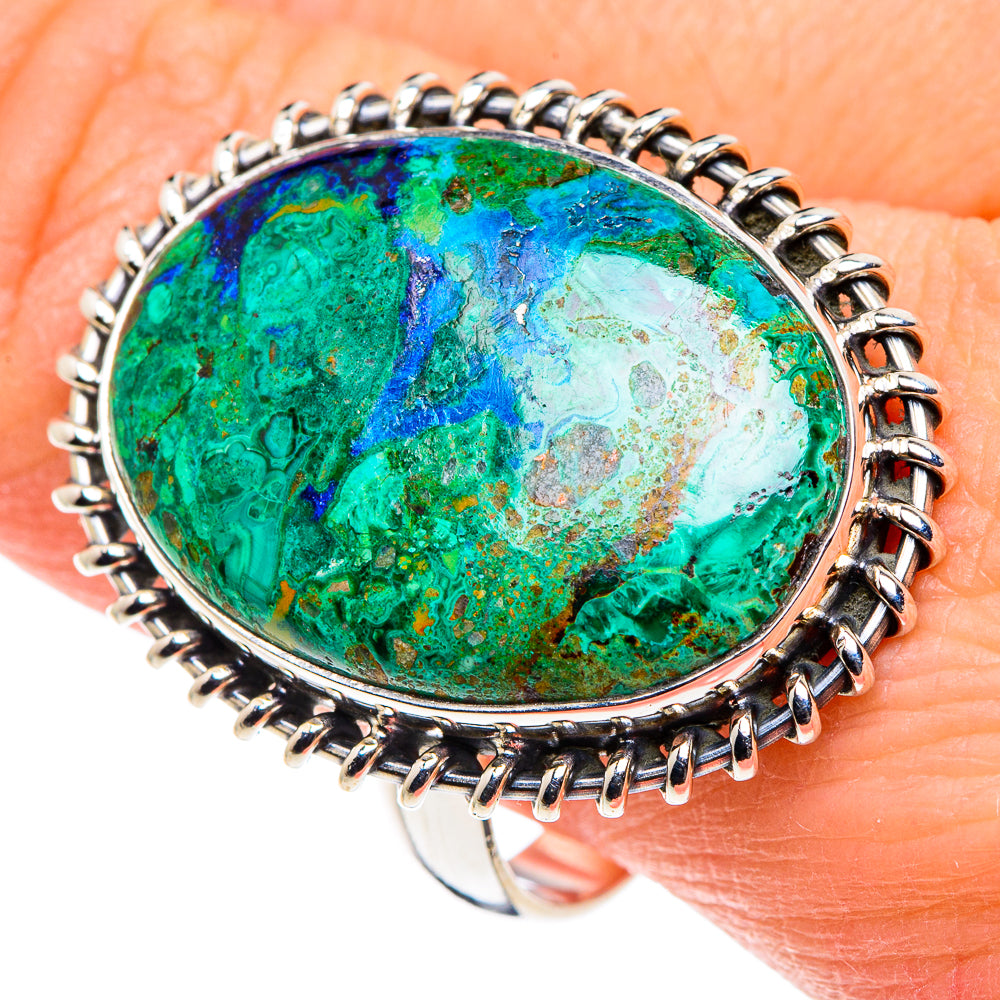 Chrysocolla Rings handcrafted by Anasilvercos - RING89014