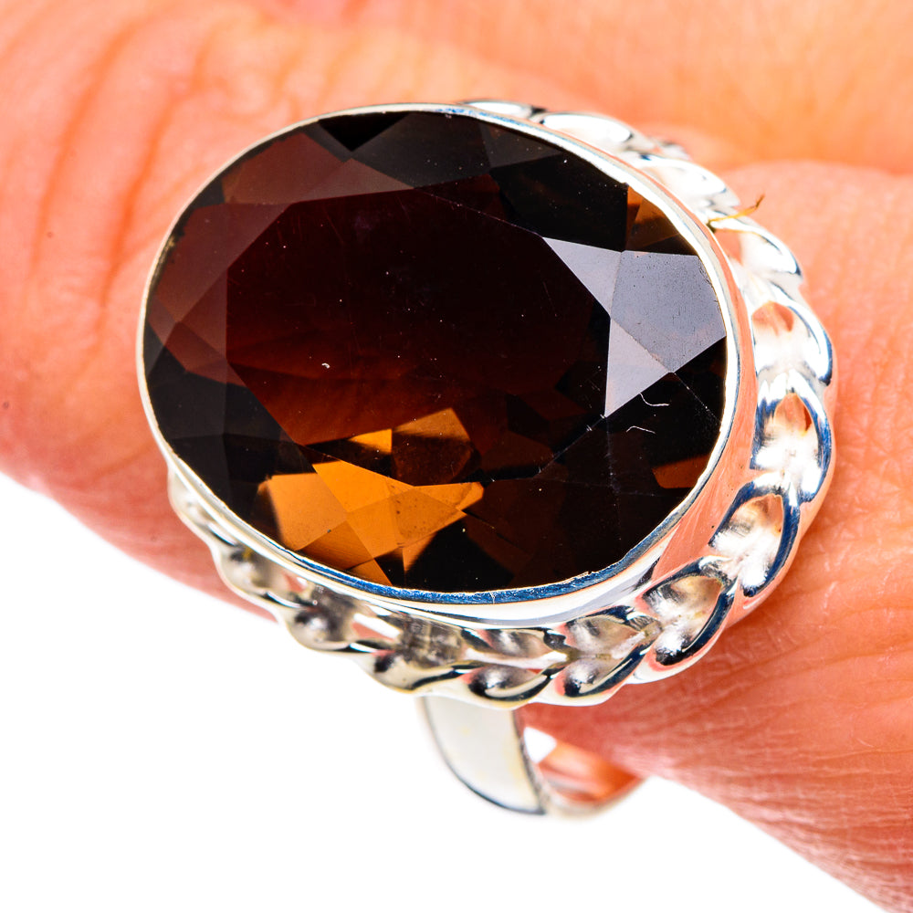 Smoky Quartz Rings handcrafted by Anasilvercos - RING89017