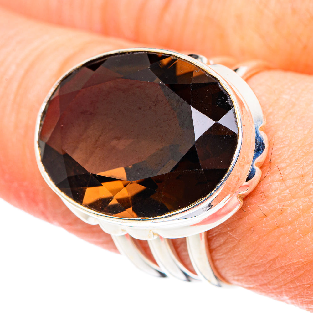 Smoky Quartz Rings handcrafted by Anasilvercos - RING89045