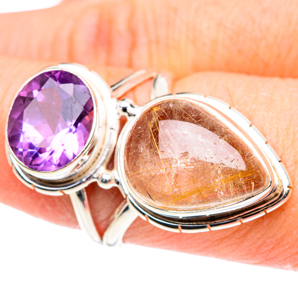 Rutilated Quartz Rings handcrafted by Anasilvercos - RING89055