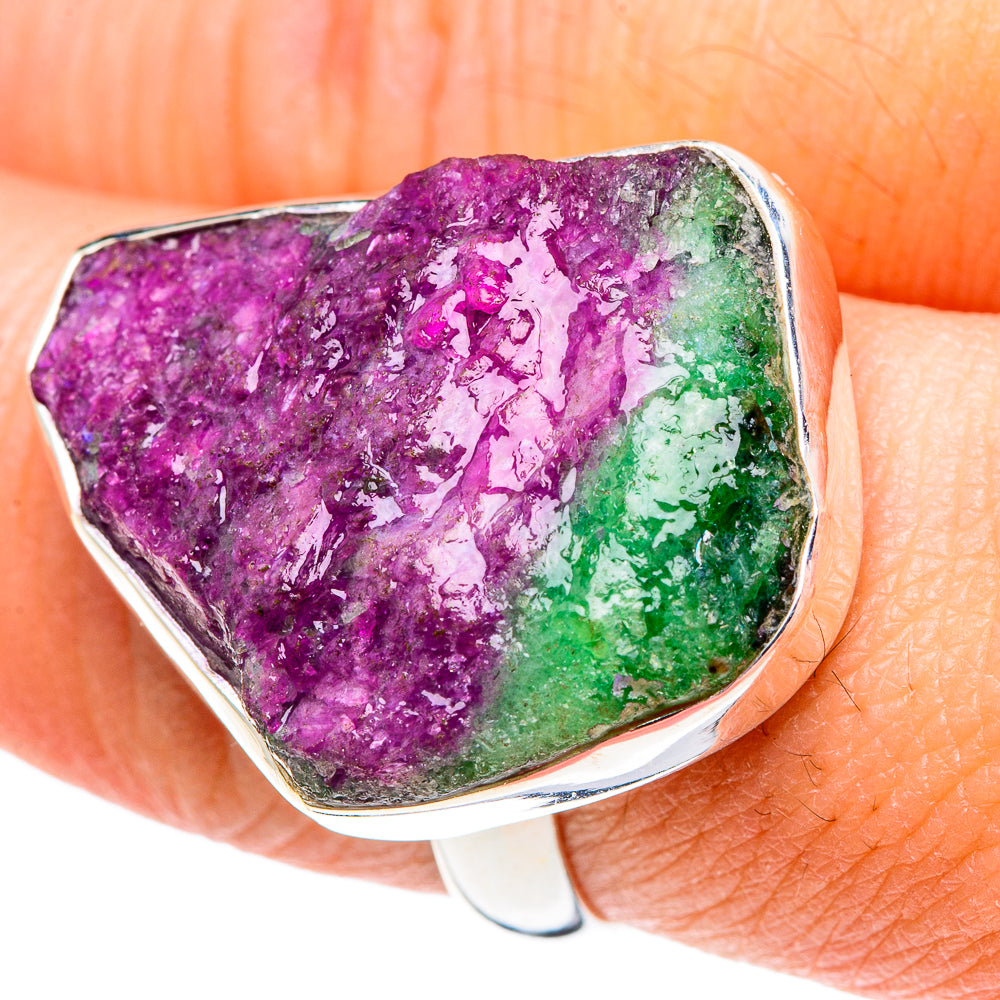 Ruby Zoisite Rings handcrafted by Anasilvercos - RING89057