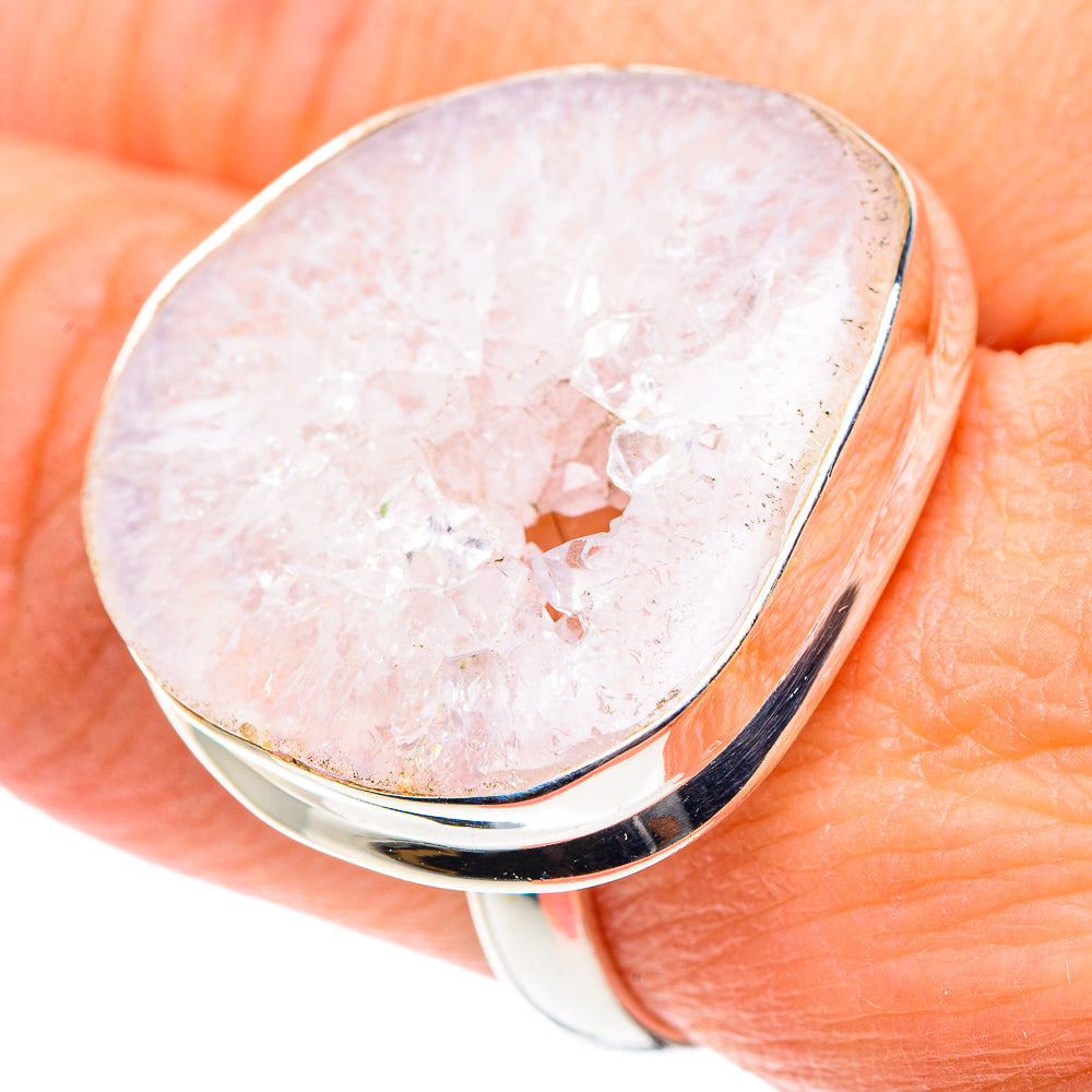 White Geode Slice Rings handcrafted by Anasilvercos - RING89063