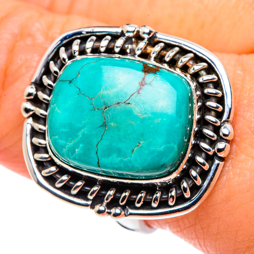 Tibetan Turquoise Rings handcrafted by Anasilvercos - RING89065