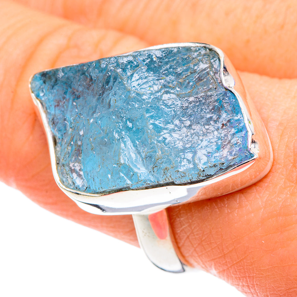 Aquamarine Rings handcrafted by Anasilvercos - RING89070