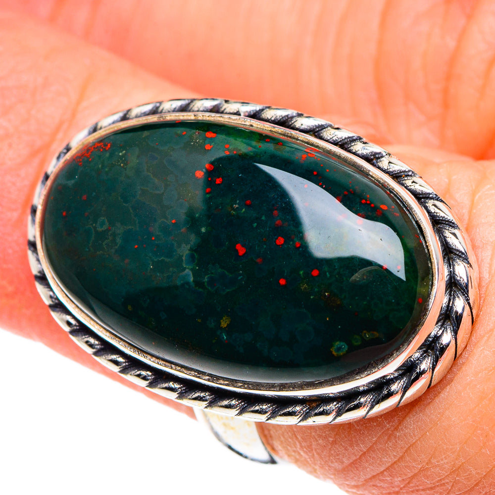 Bloodstone Rings handcrafted by Anasilvercos - RING89073