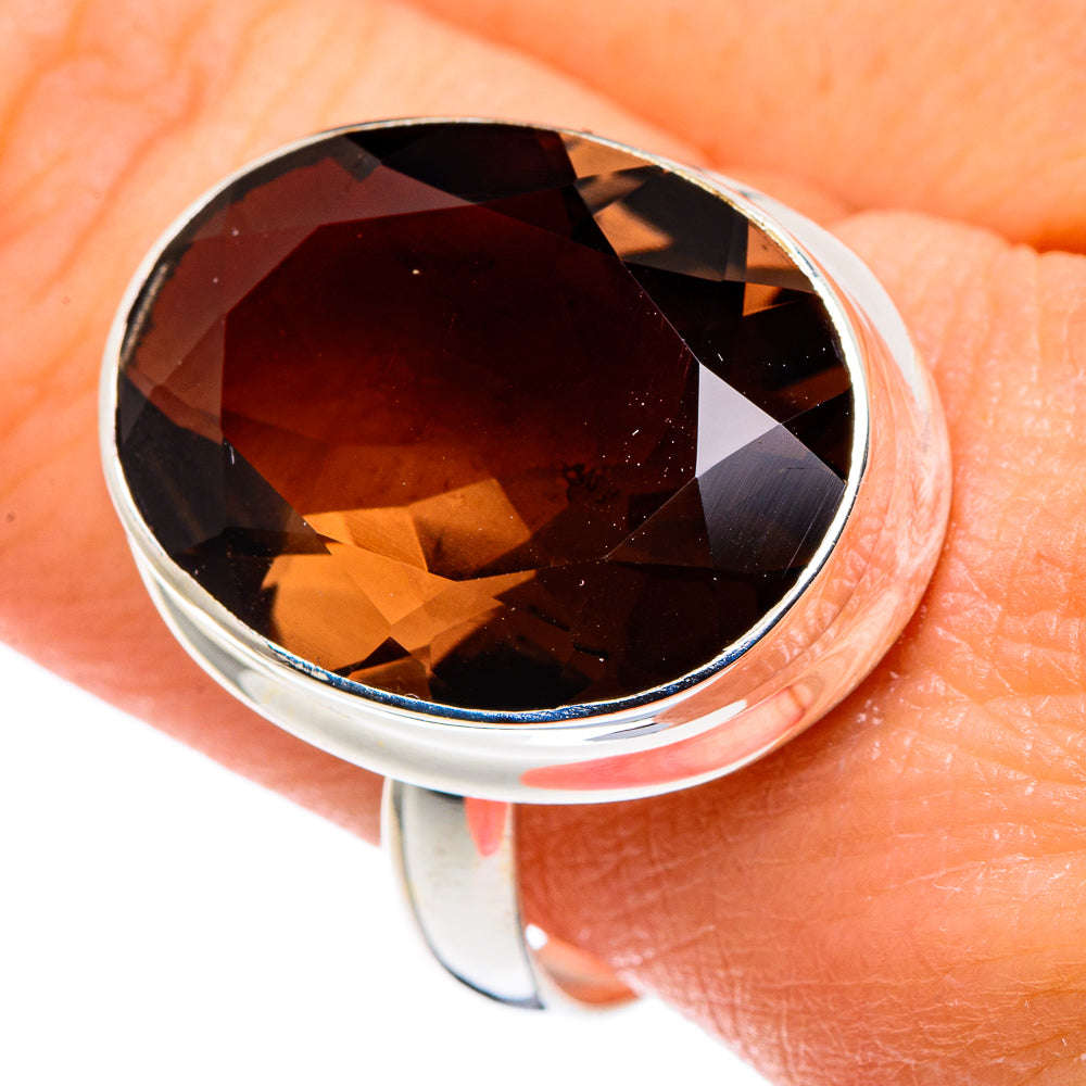 Smoky Quartz Rings handcrafted by Anasilvercos - RING89076