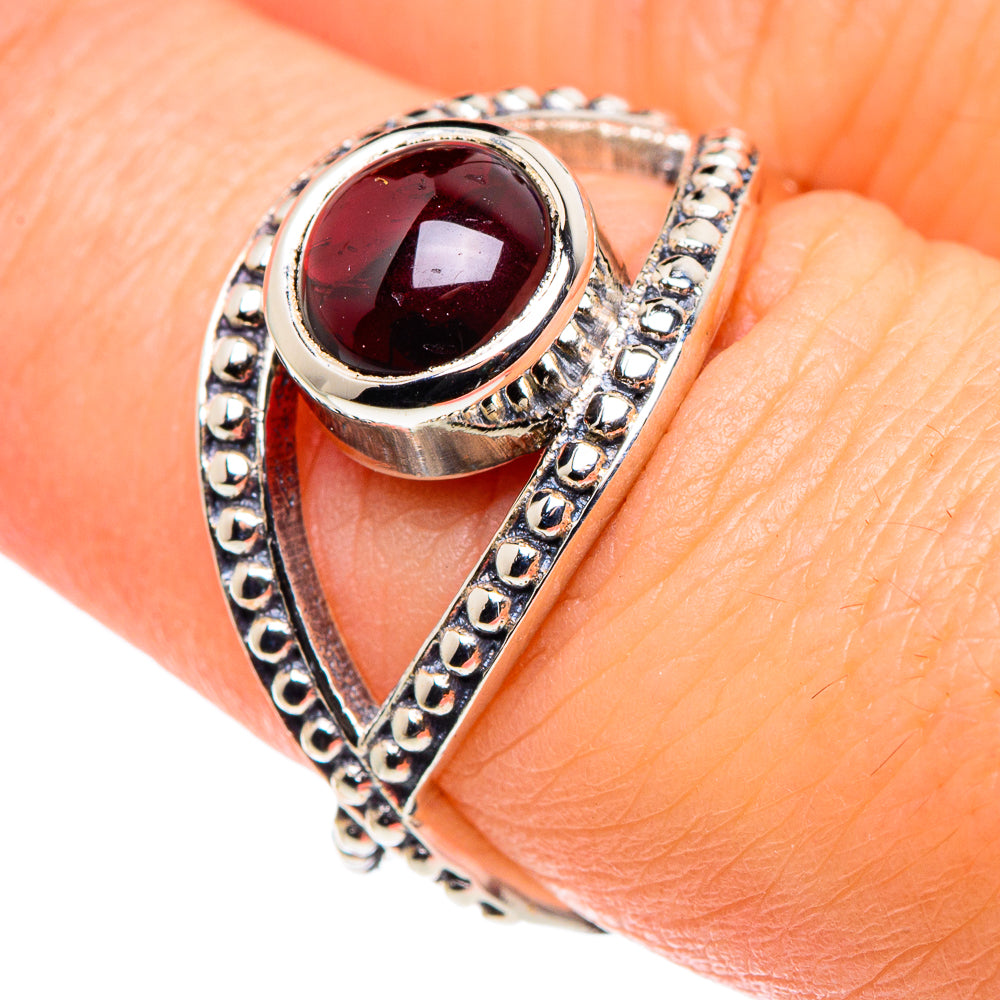 Garnet Rings handcrafted by Anasilvercos - RING89086
