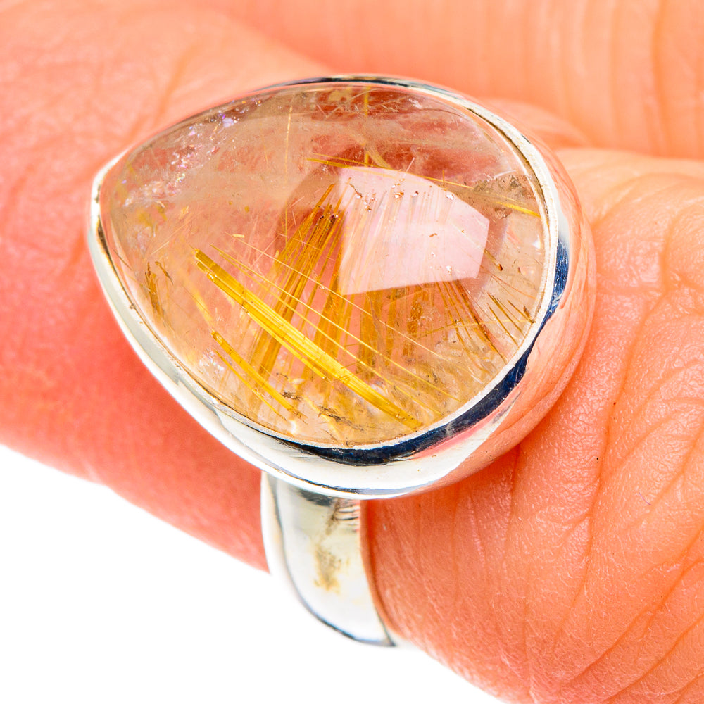 Rutilated Quartz Rings handcrafted by Anasilvercos - RING89091