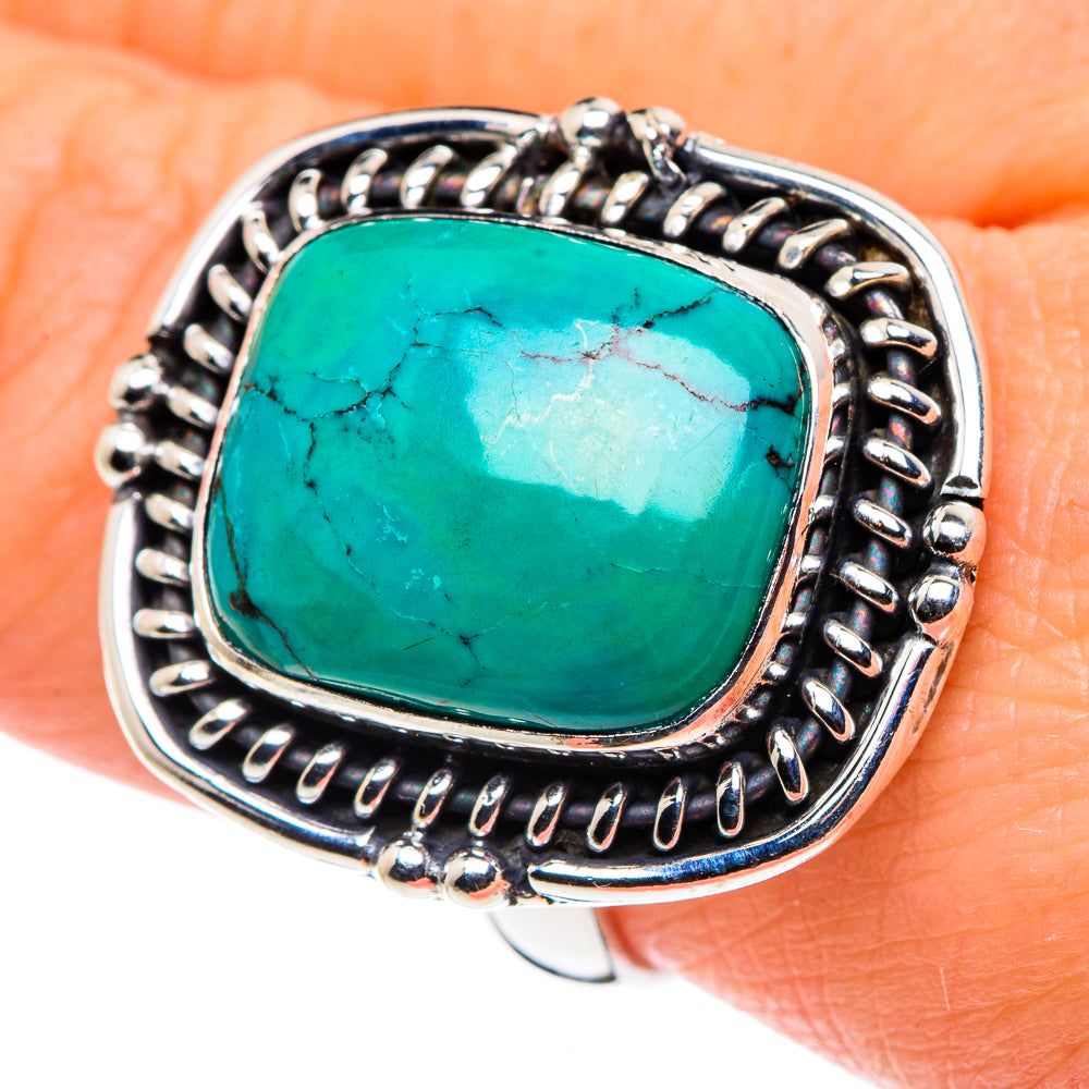 Tibetan Turquoise Rings handcrafted by Anasilvercos - RING89111