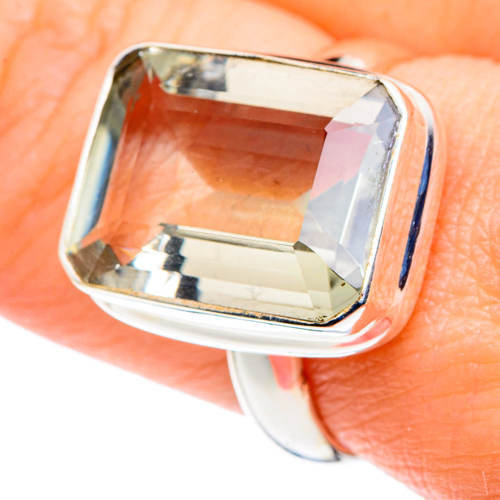 Green Amethyst Rings handcrafted by Anasilvercos - RING89112